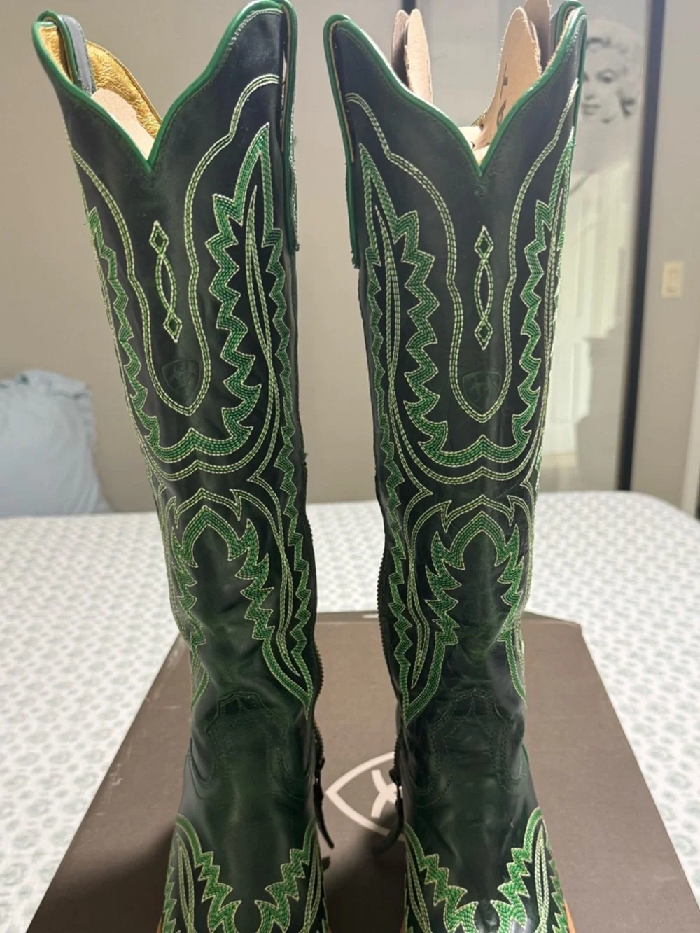 Women’s Ariat Casanova Cowboy Boots Lucky Clover Size 7.5 - Picture 8 of 14